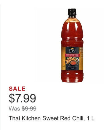 Costco Thai Kitchen Sweet Red Chili, 1 L offer
