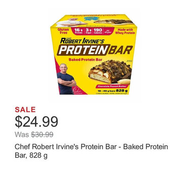 Costco Chef Robert Irvine's Protein Bar - Baked Protein Bar, 828 g offer
