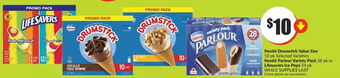 FreshCo Nestlé drumstick value size | nestlé parlour variety pack or lifesavers ice pops offer