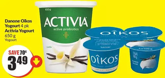 FreshCo Danone oîkos yogourt | activia yogourt offer