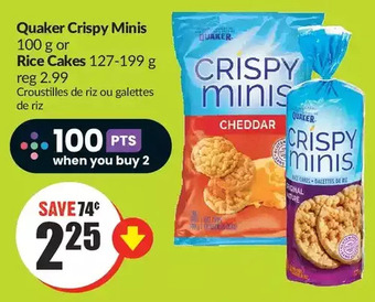 FreshCo Quaker crispy minis or rice cakes offer