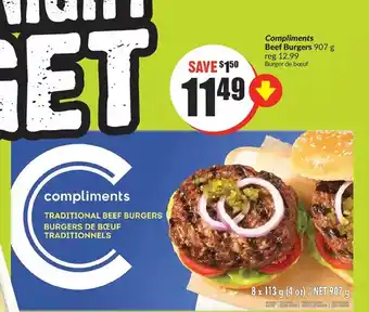 FreshCo Compliments beef burgers offer