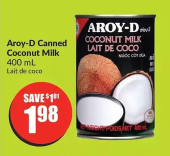 FreshCo Aroy-d canned coconut milk offer