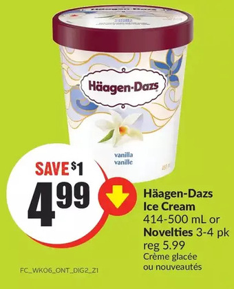FreshCo Häagen-dazs ice cream or novelties offer