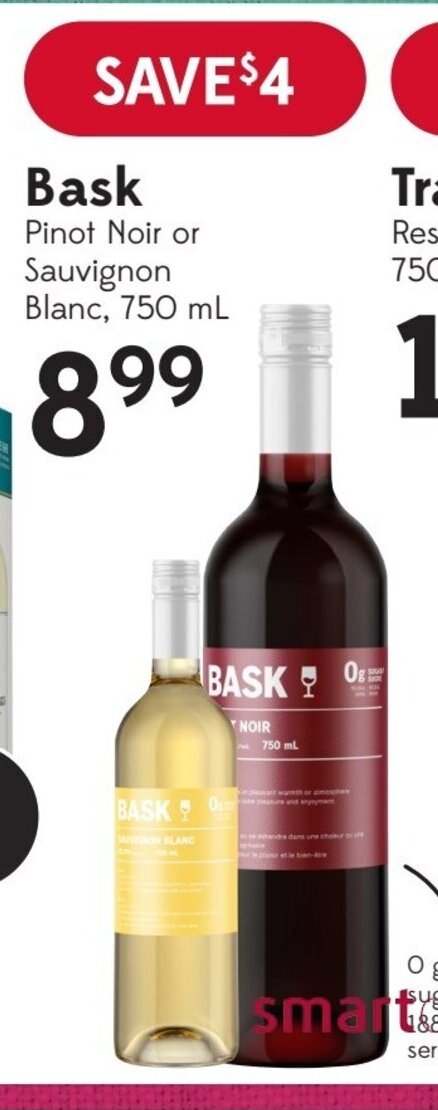 Sobeys Bask Pinot Noir or Sauvignon Blanc, 750 mL offer