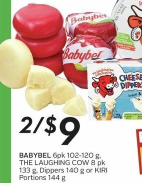 Sobeys BABYBEL 6pk 102-120 g offer