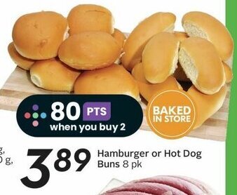 Sobeys Hamburger or Hot Dog Buns 8 pk offer