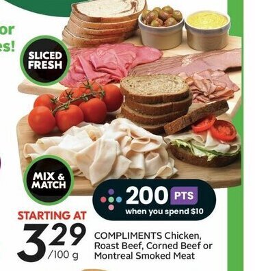 Sobeys COMPLIMENTS Chicken 100g offer