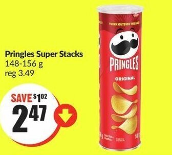 FreshCo Pringles Super Stacks 148-156 g offer