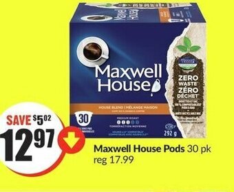 FreshCo Maxwell House Pods 30 pk offer