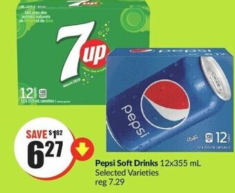 FreshCo Pepsi Soft Drinks 12x355 mL Selected Varieties offer