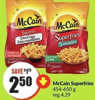 FreshCo McCain Superfries 454-650 g offer