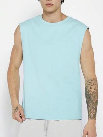 SheIn Shein basics men solid tank top offer