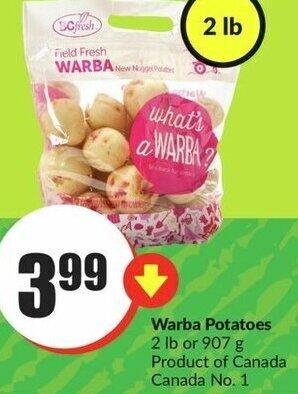 FreshCo Warba Potatoes 2 lb or 907 g offer