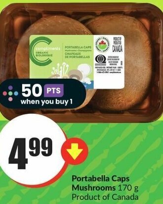 FreshCo Portabella Caps Mushrooms 170 g offer
