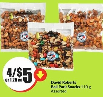 FreshCo David Roberts Ball Park Snacks 110 g Assorted offer