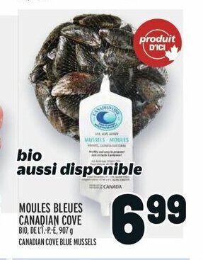 Metro MOULES BLEUES CANADIAN COVE offer