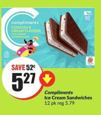 FreshCo Compliments Ice Cream Sandwiches 12 pk offer
