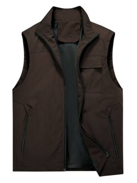 SheIn Men zip up vest jacket offer