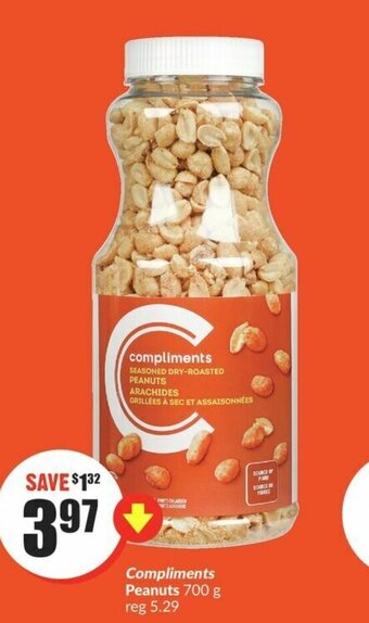 FreshCo Compliments Peanuts 700 g offer