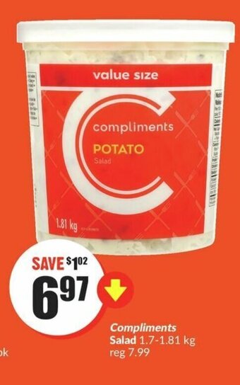 FreshCo Compliments Salad 1.7-1.81 kg offer