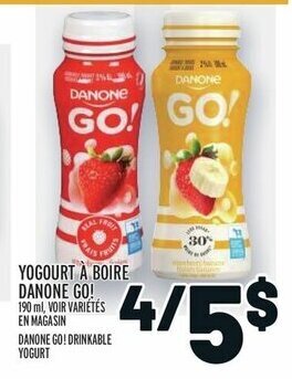 Metro DANONE GO! DRINKABLE YOGURT offer