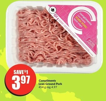 FreshCo Compliments Lean Ground Pork 454 g offer