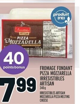 Metro IRRESISTIBLES ARTISAN MOZZARELLA PIZZA MELTING CHEESE 340g offer