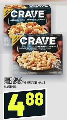 Metro CRAVE DINNER offer