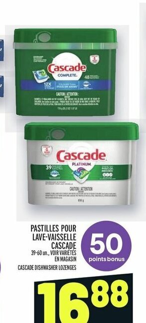 Metro Cascade dishwasher lozenges offer