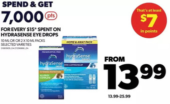 Real Canadian Superstore Hydrasense eye drops offer