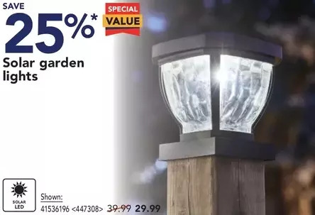 Lowe's Solar garden lights offer