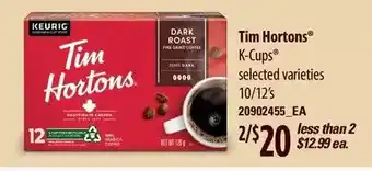 Loblaws Tim hortons k-cups offer
