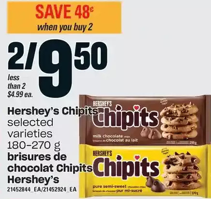 Valu-mart Hershey's chipits offer