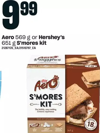 Loblaws Aero or hershey's s'mores kit offer