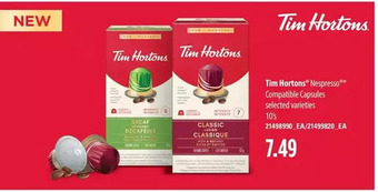 Loblaws Tim hortons nespresso compatible capsules offer