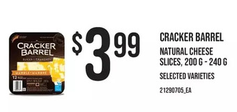 Loblaws Cracker barrel natural cheese slices offer