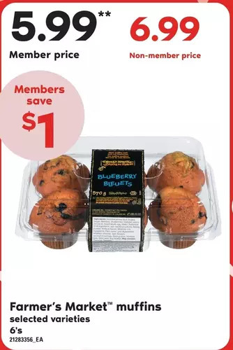 Loblaws Farmer's market muffins offer