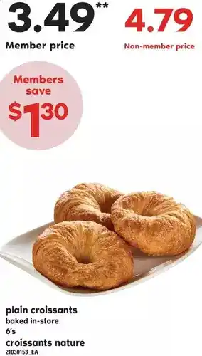 Independent Grocer Plain croissants offer