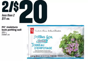 Loblaws Pc moisture lock potting soil offer