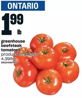 Independent Grocer Greenhouse beefsteak tomatoes offer