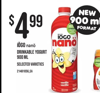 Loblaws Iogo nano drinkable yogurt offer