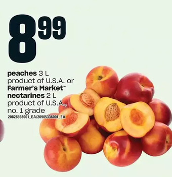 Loblaws Peaches or farmer's market nectarines offer