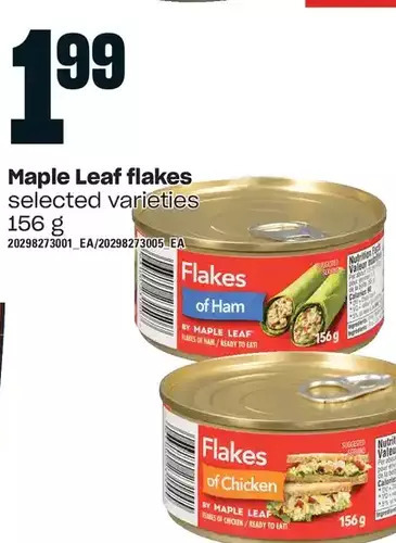 Independent Grocer Maple leaf flakes offer