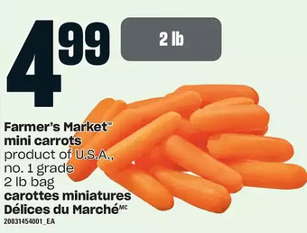 Independent Grocer Farmer's market mini carrots offer