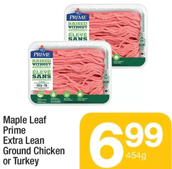 Highland Farms Maple leaf prime extra lean ground chicken or turkey offer