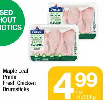 Highland Farms Maple leaf prime fresh chicken drumsticks offer