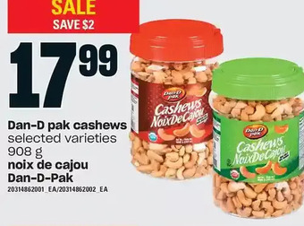 Independent Grocer Dan-d pak cashews offer