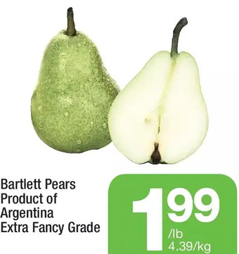 Highland Farms Bartlett pears offer