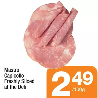 Highland Farms Mastro capicollo freshly sliced at the deli offer